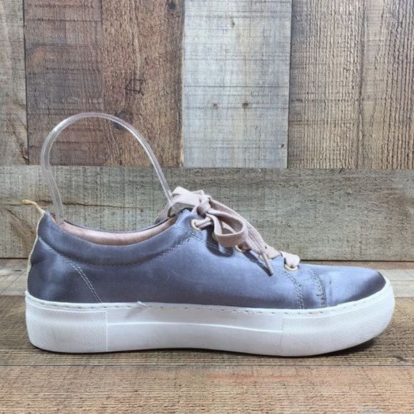 J/Slides NYC Gray Lace Up Sneakers Womens 7 Comfort Shoes Walking - Picture 5 of 13